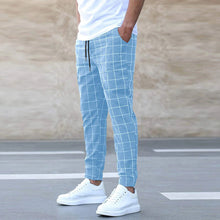 Load image into Gallery viewer, 🧵 Men's Fashion Plaid Print Drawstring Trousers