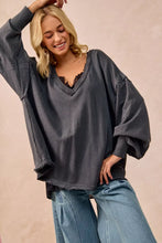 Load image into Gallery viewer, BiBi Mineral Washed French Terry Oversized Sweatshirt