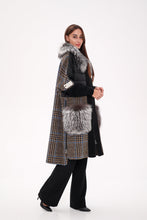 Load image into Gallery viewer, Saga®Furs Silver Fox Wool Alpaca Coat