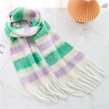 Load image into Gallery viewer, New Luxury Winter Soft Head Wraps Plaid Scarf Shawls Cashmere Warm Cashmere Scarves Rainbow For Women