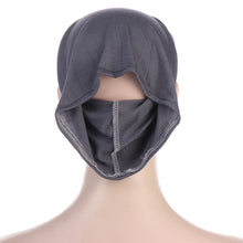 Load image into Gallery viewer, NEW Soft Cotton Hijab Breathable Turban Tie Under Scarf Elegant Ear Hole Stretch Inner Hijabs Lightweight Turban Round Front Under Hijab Caps Female Turban Bonnet