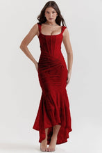 Load image into Gallery viewer, Mozision Off-shoulder Backless Sexy Evening Dress For Women Purple Sleeveless Strapless Ruched Bodycon Club Party Dress