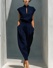 Load image into Gallery viewer, Women's Chinese-Style Satin Short-Sleeve Top & Pants Set