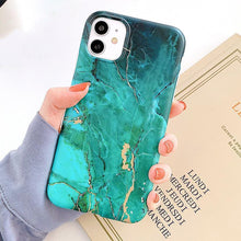 Load image into Gallery viewer, Marble Crack Matte Phone Cases For iphone 12 mini 11 Pro Max SE 2020 XS Max XR X 7 8 Plus Case Cover Silicone Soft TPU IMD Back SIlicon case for Phone
