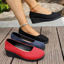 Load image into Gallery viewer, Wedge Heel Slip-On Loafers