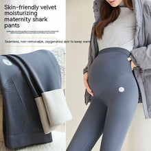 Load image into Gallery viewer, Fleece-Lined Belly Support Maternity Leggings