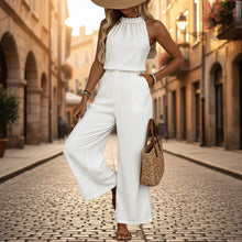 Load image into Gallery viewer, Women's Draped Neck Sleeveless Vest & Casual Pants Two-Piece Set