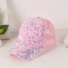 Load image into Gallery viewer, Sequin-Embroidered Mesh Baseball Cap with Sunshade – Breathable Trendy Hat