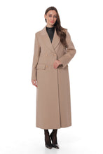 Load image into Gallery viewer, Ellis Tailored Cashmere Wool Coat in Beige