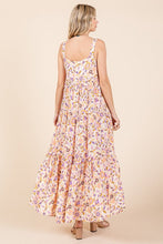 Load image into Gallery viewer, New Summer Flower Print Tiered Sleeveless Empire Maxi Dress – Elegant and Flattering Floral Dress with Empire Waist