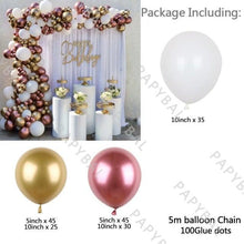 Load image into Gallery viewer, 182Pcs Rose Gold Latex White Pink Balloons Arch Garland Kit For Wedding Party Decoration Birthday Baby Shower Office Party Gender Reveal