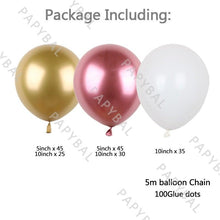 Load image into Gallery viewer, 182Pcs Rose Gold Latex White Pink Balloons Arch Garland Kit For Wedding Party Decoration Birthday Baby Shower Office Party Gender Reveal
