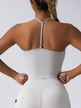Load image into Gallery viewer, Padded Crop Top Push Up Sports Bra – Seamless Supportive Gym Tank for Women