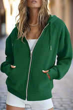 Load image into Gallery viewer, Women’s Zip Up Crop Sweatshirt – Fleece Lined Casual Hoodie