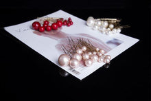 Load image into Gallery viewer, 18pcs/lot Big Small Pearl Hair Stick Set Sweet U Shape Hair Clip Hairpin Wedding Bride Headdress Wedding Hair Accessories for Brides and Bridesmaids