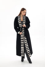 Load image into Gallery viewer, Genuine French Orylag Fur Italian Cashmere Wool Coat