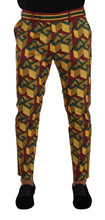 Load image into Gallery viewer, Dolce & Gabbana Multicolor Logo Mania Cotton Tapered Trouser Pants