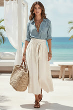 Load image into Gallery viewer, Button-Down Shirt & High-Waist Tie Skirt Two-Piece Set