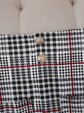 Load image into Gallery viewer, Plus Size Plaid Skirt Suit for Women – Two-Piece Blazer and High Waist Skirt Set