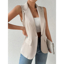 Load image into Gallery viewer, Women's Sleeveless Open-Front Vest Blazer – Work & Office Jacket