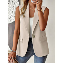 Load image into Gallery viewer, Women's Sleeveless Open-Front Vest Blazer – Work & Office Jacket