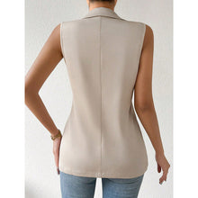 Load image into Gallery viewer, Women's Sleeveless Open-Front Vest Blazer – Work & Office Jacket