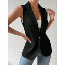 Load image into Gallery viewer, Women's Sleeveless Open-Front Vest Blazer – Work & Office Jacket