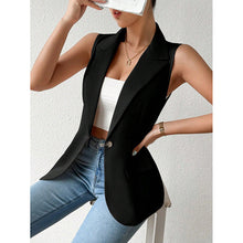 Load image into Gallery viewer, Women's Sleeveless Open-Front Vest Blazer – Work & Office Jacket