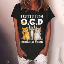 Load image into Gallery viewer, Cute Cat Graphic T-Shirt
