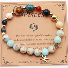 Load image into Gallery viewer, Twelve Constellations Bracelets - Natural Stone Beaded Bracelets with Eight Planet Designs