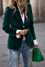 Load image into Gallery viewer, One-Button Lapel Collar Long Sleeve Blazer for Women