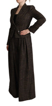 Load image into Gallery viewer, Dolce & Gabbana Dark Brown Wool Single Breasted 2 Pc Jacket Pants
