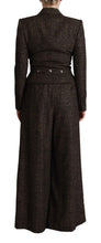 Load image into Gallery viewer, Dolce & Gabbana Dark Brown Wool Single Breasted 2 Pc Jacket Pants