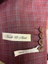 Load image into Gallery viewer, Needle & Stitch NS2N-107 Burgundy with Blue Glen Plaid 2-Button Blazer