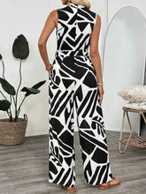 Load image into Gallery viewer, Printed Sleeveless : Wide Leg Jumpsuit