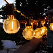Load image into Gallery viewer, 🌞 25ft Solar-Powered Outdoor String Lights with Remote – Warm LED Ambiance for Patio, Garden, Backyard & Events | Eco-Friendly & Weatherproof