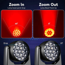 Load image into Gallery viewer, 19x15W RGBW LED Moving Head Light - DMX512 Stage Lighting