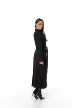 Load image into Gallery viewer, Vivian Tailored Cashmere Wool Coat in Black