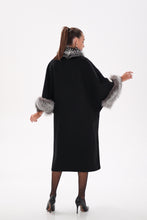 Load image into Gallery viewer, Saga®Furs Silver Fox Wool Alpaca Coat