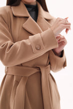 Load image into Gallery viewer, Camille Cashmere Blend Coat in Camel