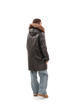 Load image into Gallery viewer, Genuine Fox Fur Trim Mid Length Coat