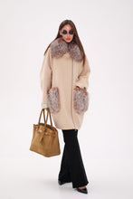 Load image into Gallery viewer, Saga®Furs Silver Fox Wool Alapca Coat