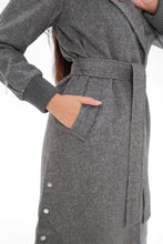 Load image into Gallery viewer, Karolina Genuine Silver Fox Wool Blend Coat