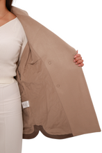 Load image into Gallery viewer, Sandro Cashmere Blend Overcoat in Beige