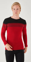 Load image into Gallery viewer, Lagos Red Men's Slim Fit Red Sweater | QT Black