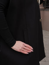 Load image into Gallery viewer, Paris Cashmere Bland Cape Coat in Black