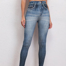 Load image into Gallery viewer, Retro Denim-Look Butt-Lifting Yoga Leggings – High-Elastic Fitness Pants