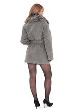 Load image into Gallery viewer, Genuine Silver Fox Lama Wool Coat