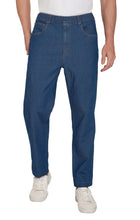 Load image into Gallery viewer, Men's Casual Elastic Waist Denim & Twill Pull on Jeans Pants