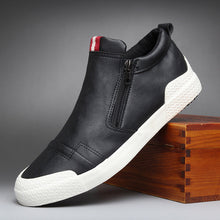 Load image into Gallery viewer, Mens Casual Winter Warm Ankle Boots Fashion Snow Boots Outdoor Footwear Black Sneakers Men's Leather Lined Warm Anti-slip Outdoor Work Shoes